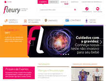 Tablet Screenshot of fleury.com.br